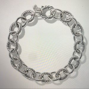 David Yurman silver medium oval link bracelet